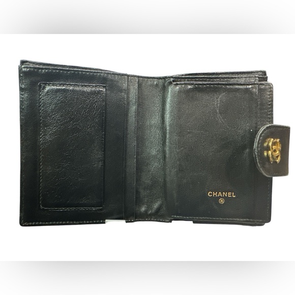 62. Chanel Wild Stitch Lambskin Compact Leather Wallet - Picture 10 of 12